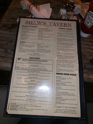 Menu photo 7 Shaw's Tavern Washington, DC, DC