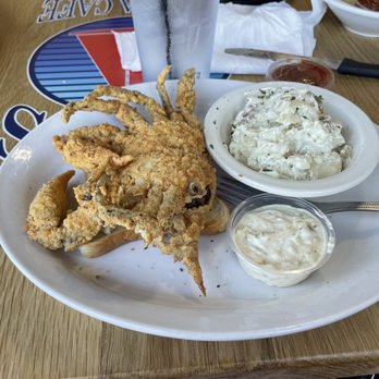 Phil's Marina Cafe - Fried soft shell crab with potato salad was delicious! The tarter sauce was delicious also. - Seafood Near Me - Slidell, Louisiana Phil's Marina Cafe - Fried soft shell crab with potato salad was delicious! The tarter sauce was delicious also. - Seafood Near Me - Slidell, Louisiana