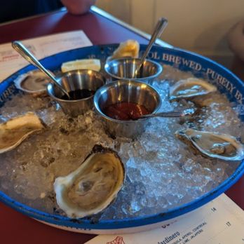 Uptown - Fresh Oysters on ice...a big hit! - Sports Bars Near Me - Austin, Texas