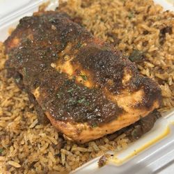 JS International Grill - Jerk Chicken/ dirty rice
