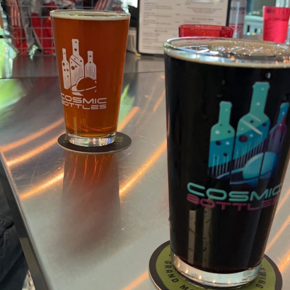 Cosmic Bottles - Dark persuasion and stone RuinTen triple IPA. Amazing flavors - Beer Bar Near Me - Covington, Washington