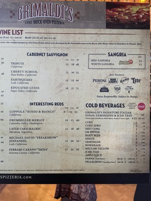 Menu photo 1 Grimaldi's Huntsville, AL Menu photo 1 Grimaldi's Huntsville, AL