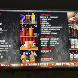 Warrior Zone - Warrior Zone Pub & Grill Drinks Menu
