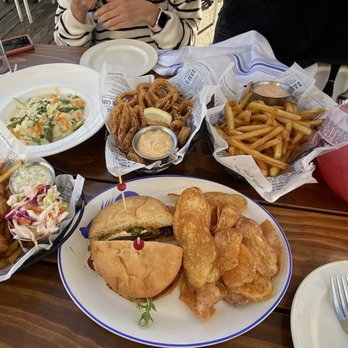 Sam's Anchor Cafe - risotto of the day (butternut squash and asparagus), Fish & Chips, Portobello Sandwich, Fried Calamari, Old Bay Fries - Seafood Near Me - Tiburon, California Sam's Anchor Cafe - risotto of the day (butternut squash and asparagus), Fish & Chips, Portobello Sandwich, Fried Calamari, Old Bay Fries - Seafood Near Me - Tiburon, California