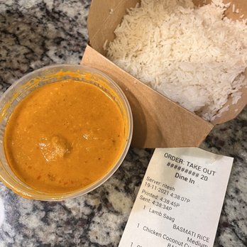 Guras Spice House - Chicken Coconut Curry, Basmati White Rice - Indian Near Me - Herriman, Utah