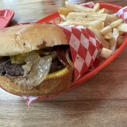 Calvin's Hamburger Haven - 3. American Style Bacon Chz Burger and French Fries