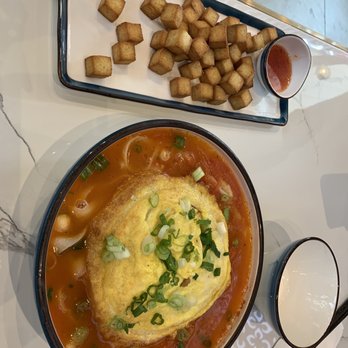 Noodle St - Tofu and egg with tomato noodle - Noodles Near Me - Arcadia, California Noodle St - Tofu and egg with tomato noodle - Noodles Near Me - Arcadia, California