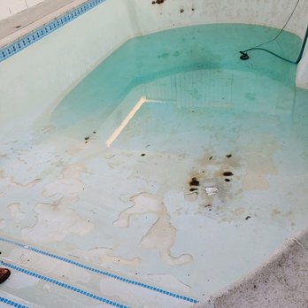 A To Z Pool Plastering - Pool in original state, Mid-July 2020. - Pool & Hot Tub Service Near Me
