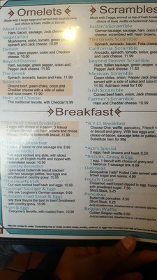 Menu photo 8 Wall Street Diner Spokane, WA