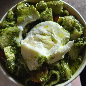 Maria's Pasta Project - Pesto and burrata pasta with tomatoes and chicken - Gelato Near Me - Valparaiso, Indiana Maria's Pasta Project - Pesto and burrata pasta with tomatoes and chicken - Gelato Near Me - Valparaiso, Indiana