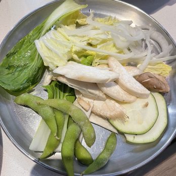Shabuya - Veggies- edamame, zucchini, king oyster mushroom, onions, Napa cabbage, bok choy - Hot Pot Near Me - Honolulu, Hawaii Shabuya - Veggies- edamame, zucchini, king oyster mushroom, onions, Napa cabbage, bok choy - Hot Pot Near Me - Honolulu, Hawaii