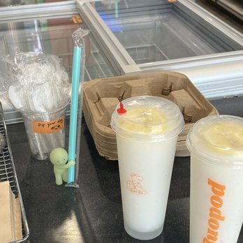 Podong Seoul Tea - 2 Korean Pear Slush - Bubble Tea Near Me - La Mirada, California
