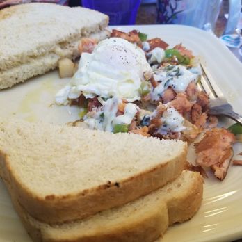 Bread Winners Cafe & Catering - Smoked salmon hash with sourdough toast. - Breakfast & Brunch Near Me - Arvada, Colorado