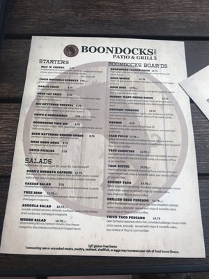 Menu photo 5 Boondocks Patio & Grill Scottsdale, AZ Menu photo 5 Boondocks Patio & Grill Scottsdale, AZ