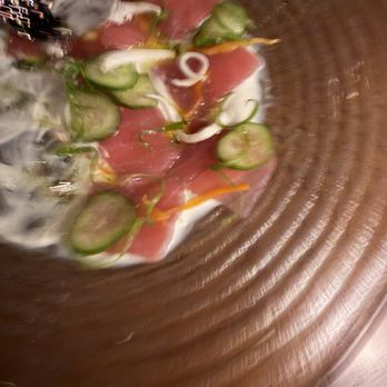 El Presidente - Tuna ceviche with coconut sauce, cucumber, and citrus -- visually striking, and interesting in concept if not fully cohesive on the palate. - Mexican Near Me - Washington, DC, District of Columbia El Presidente - Tuna ceviche with coconut sauce, cucumber, and citrus -- visually striking, and interesting in concept if not fully cohesive on the palate. - Mexican Near Me - Washington, DC, District of Columbia