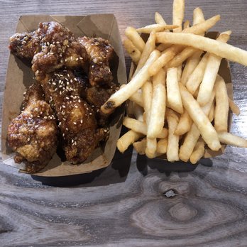 10Q Chicken - Kangnam Wings + side of fries - Chicken Shop Near Me - Evanston, Illinois 10Q Chicken - Kangnam Wings + side of fries - Chicken Shop Near Me - Evanston, Illinois
