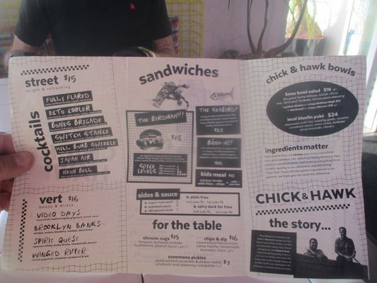 Menu photo 1 Chick & Hawk Encinitas, CA