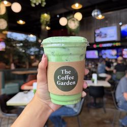 The Coffee Garden - Pandan Matcha Cloud at The Coffee Garden inside Conservatory Galleria, Houston.