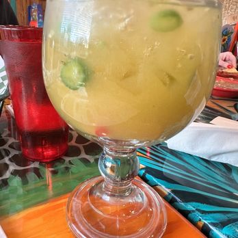 2 Margaritas - Skinny jalapeño mango margarita on the rocks - Mexican Near Me - Lakebay, Washington