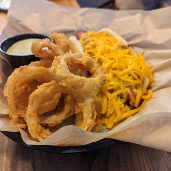Empire Burger - Vienna hotdog and onion rings - Burgers Near Me - Breckenridge, Colorado