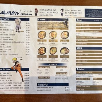 Ramen Ichiraku - Menu - Japanese Near Me - Montclair, California Ramen Ichiraku - Menu - Japanese Near Me - Montclair, California