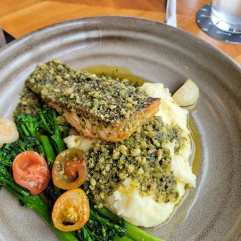 Saint & Second - Skuna Bay Salmon with potato puree - New American Near Me - Long Beach, California Saint & Second - Skuna Bay Salmon with potato puree - New American Near Me - Long Beach, California