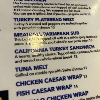Billy's Tavern - Wraps/Sandwiches list - Pubs Near Me - Davie, Florida