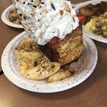 Button Up Cafe - The star of our breakfast show. Nutella stuffed French toast. Order it. - Breakfast & Brunch Near Me - Pearl City, Hawaii Button Up Cafe - The star of our breakfast show. Nutella stuffed French toast. Order it. - Breakfast & Brunch Near Me - Pearl City, Hawaii