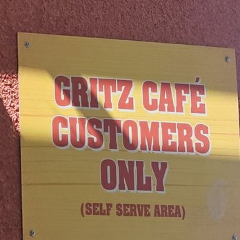 Gritz Cafe - Sign outside seating area. - Soul Food Near Me - Las Vegas, Nevada