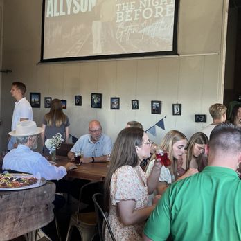 Terramar Brewing & Distilling - Personalized photo gallery wall & large screen with projector - Pizza Near Me - Edison, Washington Terramar Brewing & Distilling - Personalized photo gallery wall & large screen with projector - Pizza Near Me - Edison, Washington