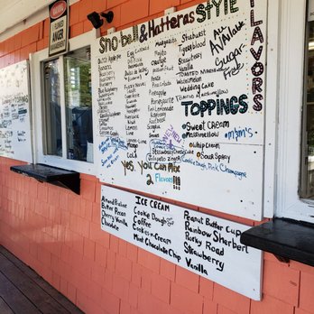 Hatteras Sno Balls - menus on the wall - Shaved Ice Near Me - Frisco, North Carolina Hatteras Sno Balls - menus on the wall - Shaved Ice Near Me - Frisco, North Carolina