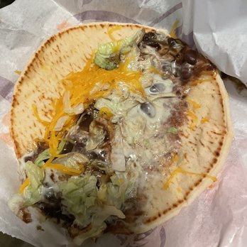 Taco Bell - Black bean Flatbread crap they gave when we ordered the black bean loaded taco fries burrito - Fast Food Near Me - Long Beach, California Taco Bell - Black bean Flatbread crap they gave when we ordered the black bean loaded taco fries burrito - Fast Food Near Me - Long Beach, California