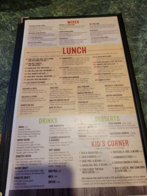 Menu photo 1 San Jose Mexican Restaurant Columbia, SC Menu photo 1 San Jose Mexican Restaurant Columbia, SC