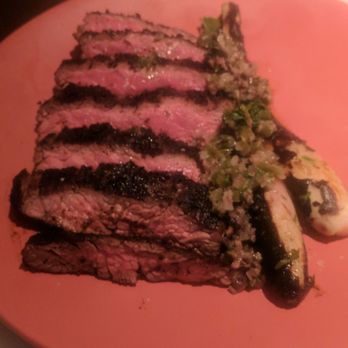 Quetzal - Bavette steak - porcini rubbed w anchovy caper salsa. This was an umami bomb. Steak was perfect and tender. This is a must get! - Mexican Near Me - Toronto, Ontario Quetzal - Bavette steak - porcini rubbed w anchovy caper salsa. This was an umami bomb. Steak was perfect and tender. This is a must get! - Mexican Near Me - Toronto, Ontario