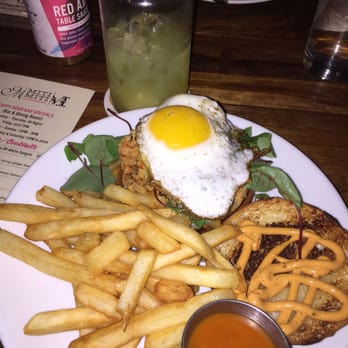 Miti Miti - Cornmeal chicken sandwich, mango ketchup and green Sangria - Latin American Near Me - Brooklyn, New York Miti Miti - Cornmeal chicken sandwich, mango ketchup and green Sangria - Latin American Near Me - Brooklyn, New York