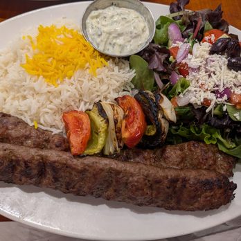 Panini Kabob Grill - Beef Koobadaee kabob plate - Mediterranean Near Me - San Diego, California Panini Kabob Grill - Beef Koobadaee kabob plate - Mediterranean Near Me - San Diego, California