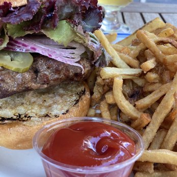 The Double Windsor - Burger with fries. Big portion. - Pubs Near Me - Brooklyn, New York
