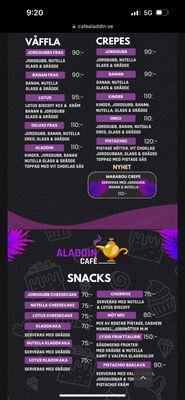 Menu photo 3 Aladdin Göteborg, O