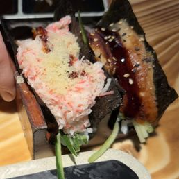 Snowcrab and Unagi Handroll Snowcrab and Unagi Handroll