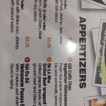 Pho Hoa Binh - Appertizers...Really? Does no one proofread the menus?! - Vietnamese Near Me - Rockville, Maryland Pho Hoa Binh - Appertizers...Really? Does no one proofread the menus?! - Vietnamese Near Me - Rockville, Maryland