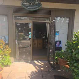 Exterior outside entrance of Signature Day Spa - The front door - Carmel, California Exterior outside entrance of Signature Day Spa - The front door - Carmel, California