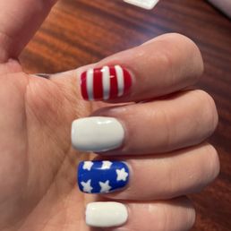 Awesome 4th of July nails by Lee