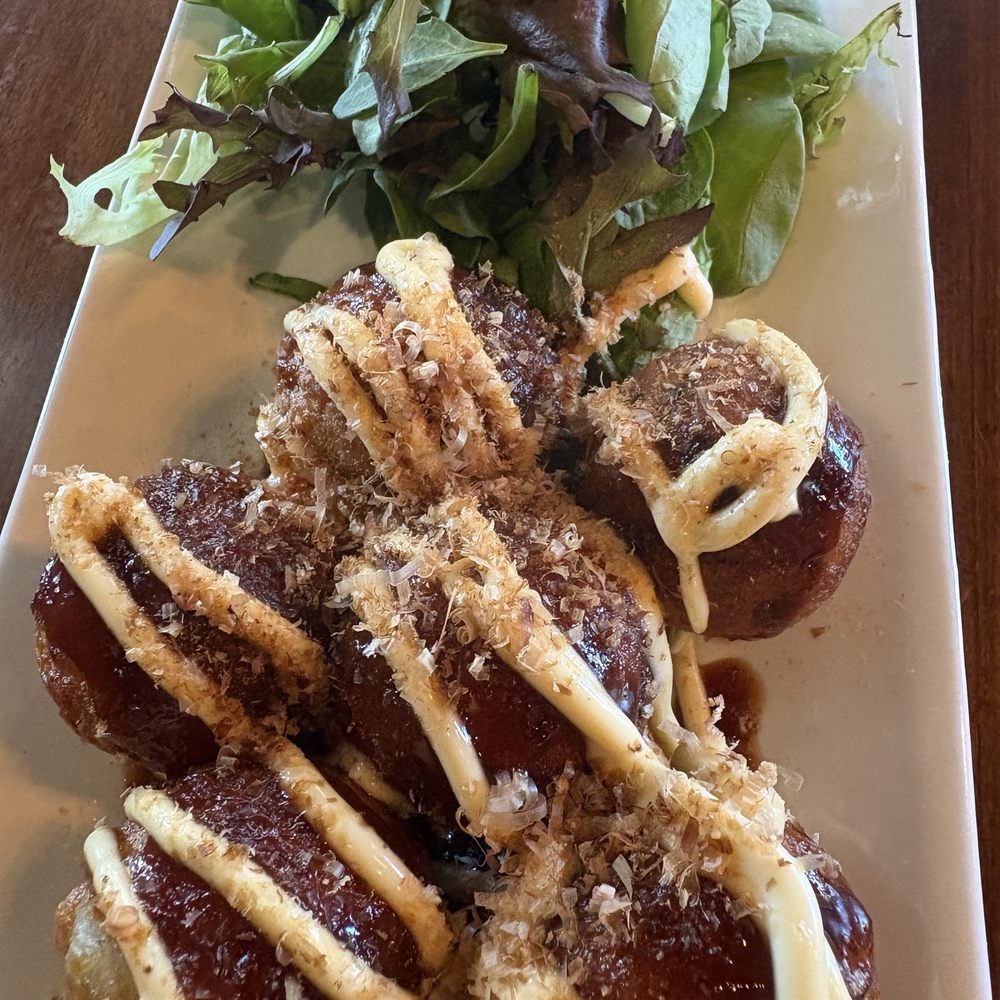 Takoyaki balls. Delish bbq sauce