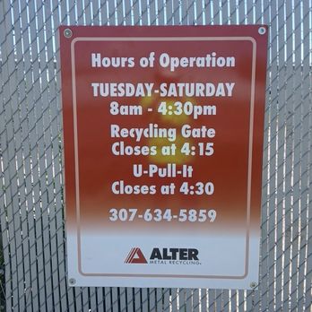 Cheyenne Auto & Metal - Looks like the hours have changed. - Recycling Center Near Me - Cheyenne, Wyoming Cheyenne Auto & Metal - Looks like the hours have changed. - Recycling Center Near Me - Cheyenne, Wyoming