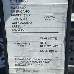 Mantle Coffee Company - Menu