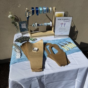 Curtsy Events - Bloom Bar Supplies: Ribbon stand, bouquet bags, shears, scissors, flower food. - Florists Near Me - Phoenix, Arizona Curtsy Events - Bloom Bar Supplies: Ribbon stand, bouquet bags, shears, scissors, flower food. - Florists Near Me - Phoenix, Arizona