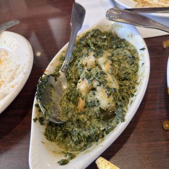 Namaste - Spinach with JUMBO SHRIMP...absolutely divine! - Indian Near Me - Rio Rancho, New Mexico