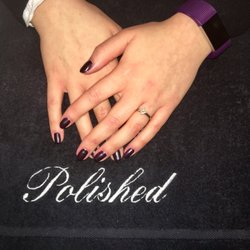 Polished By Alessandra - Matte claret sculpted nails