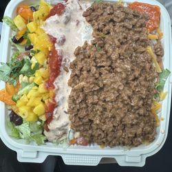 Burrito Boyz - Vegan Burrito Bowl - Vegan Ground, Vegan Burrito Sauce and Vegan Cheeze!