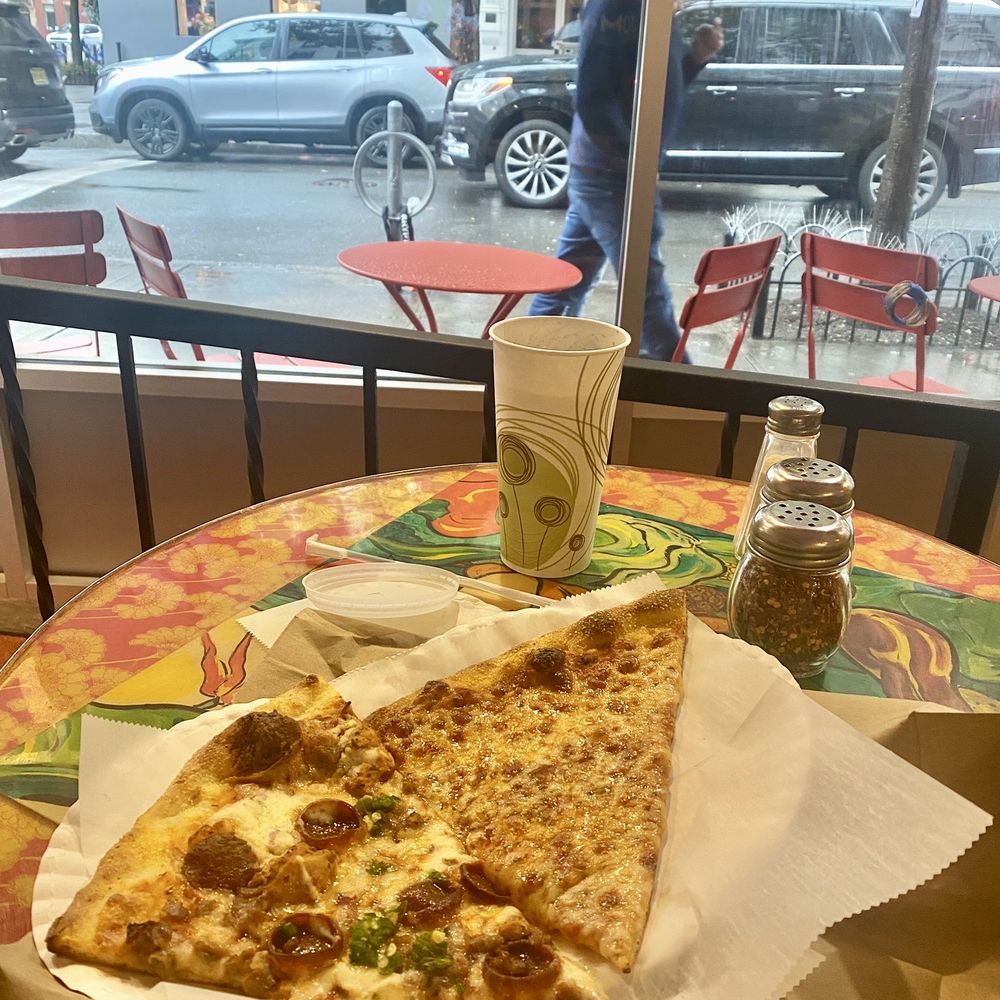 Two Boots - The Mets and plain slice. A little spice, so good! - Pizza Near Me - New York, New York Two Boots - The Mets and plain slice. A little spice, so good! - Pizza Near Me - New York, New York